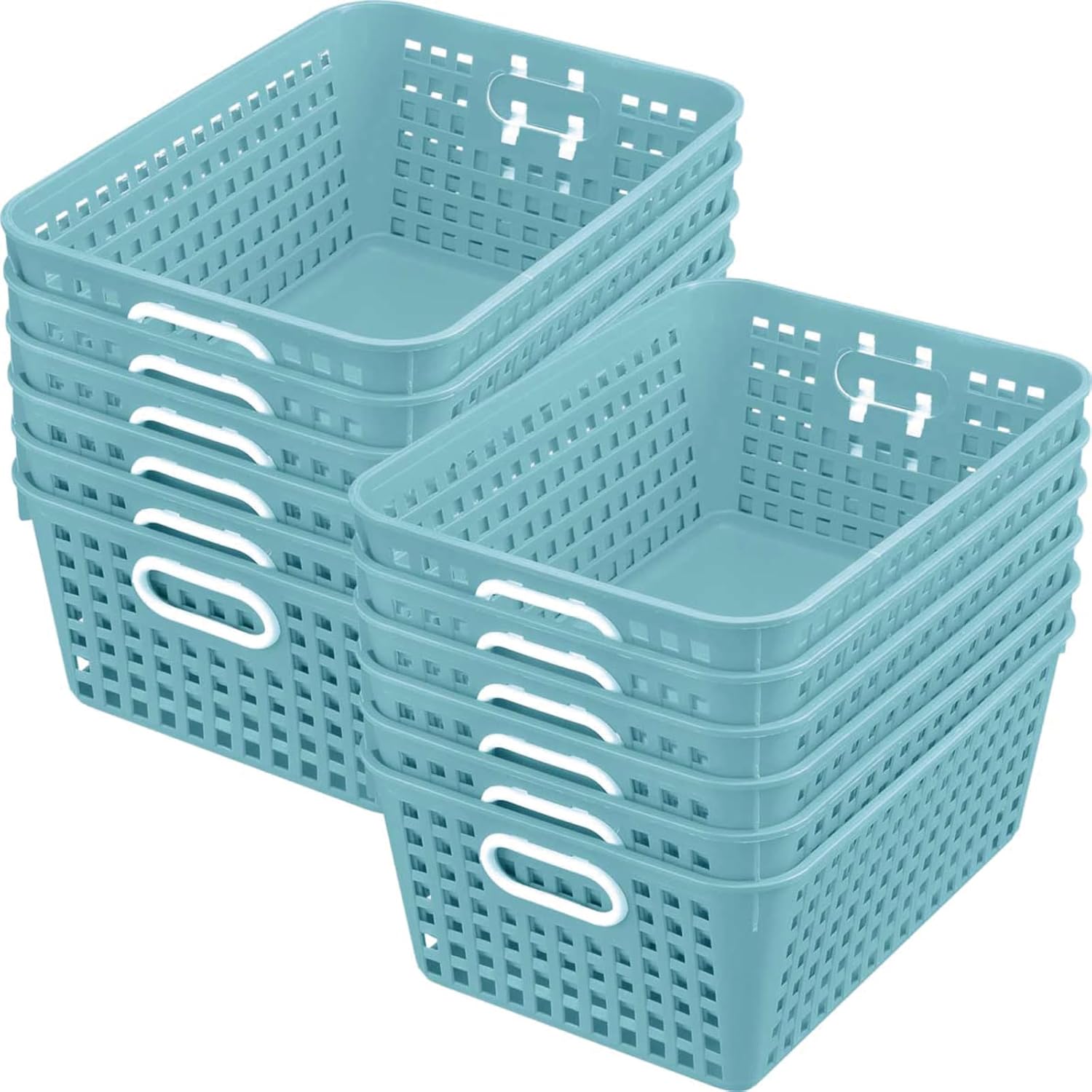 Multi-Purpose Plastic Storage Baskets for Classroom or Home Use