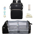 900d Oxford Diaper Bag Backpack with Changing Station - Black