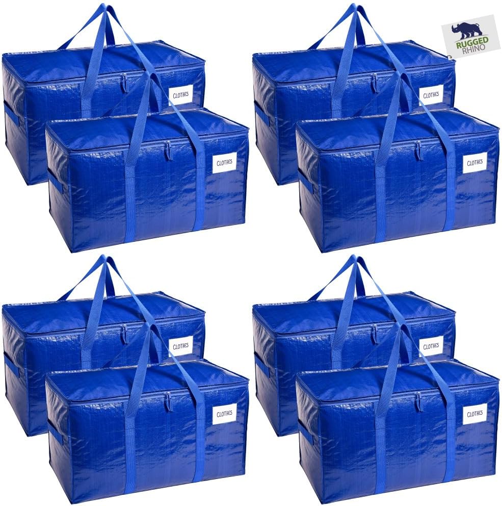 RUGGED RHINO Heavy Duty Extra Large Moving Bags for Storage