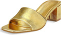 Women's Square Open Toe Low Block Heels Sandals - Comfortable Slip On