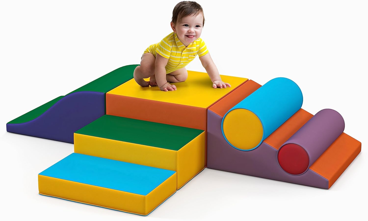 Toddler Foam Climbing Set Indoor for Kids Climb & Crawl Fun