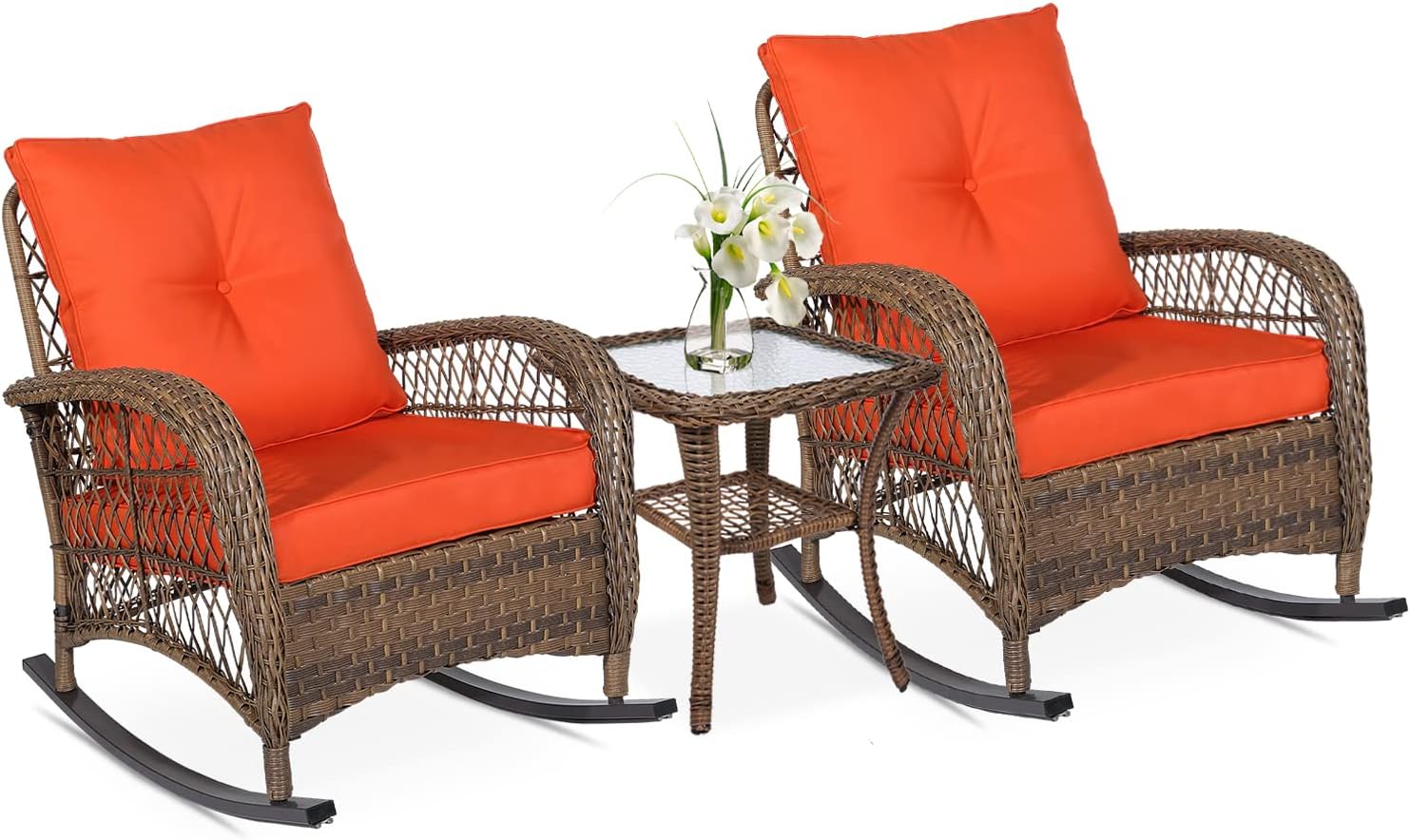 VIVIJASON 3-Piece Outdoor Conversation Bistro Set for Relaxation
