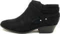 Soda SWEETEN Womens Closed Toe Multi Strap Ankle Bootie - Block Heel
