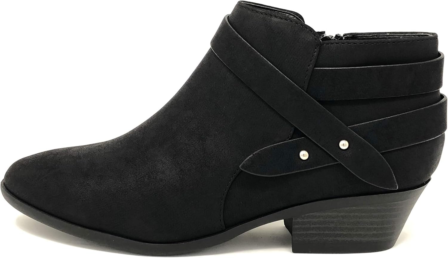 Soda SWEETEN Women's Fashion Closed Toe Multi Strap Ankle Bootie