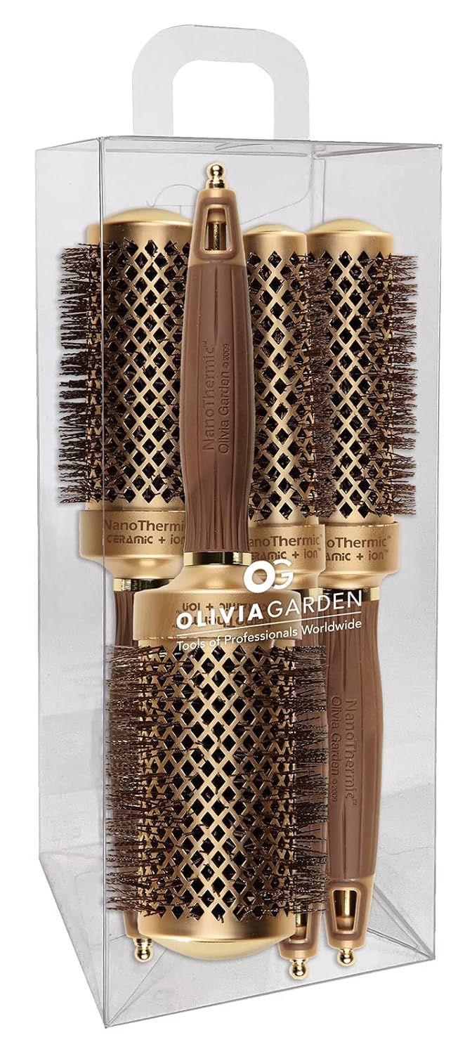 Olivia Garden NanoThermic Ceramic Ion Round Brush for Blowouts