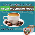 Double Donut Coffee Medium Roast Decaf Mocha Nut Fudge Pods - 72ct
