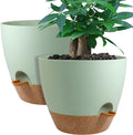 12in 2Pack Large Self Watering Planters - Long Lasting Water Reserve