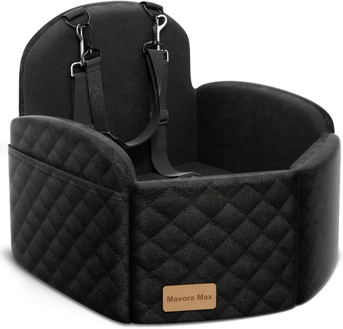 Small/Medium Dog Car Seat Booster with Memory Foam Cushion