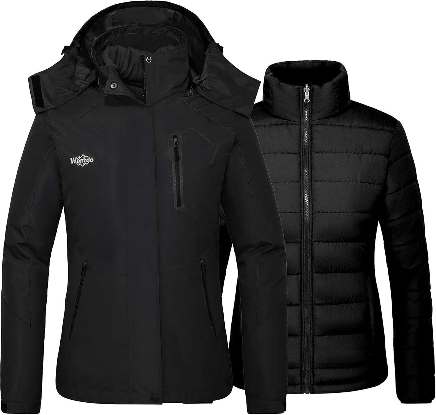 Wantdo Women's 3-in-1 Waterproof Ski Jacket - Ultimate Winter Protection!