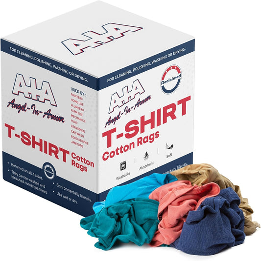 Angel-in-Armor Colored T-Shirt Rags for All Your Cleaning Needs
