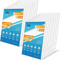 Acrylic Sign Holder 8.5x11 in 18 Pack - Clear Slant Back Display