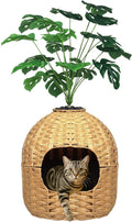 Hidden Cat Litter Box Plant Furniture Enclosure for Indoor Cats