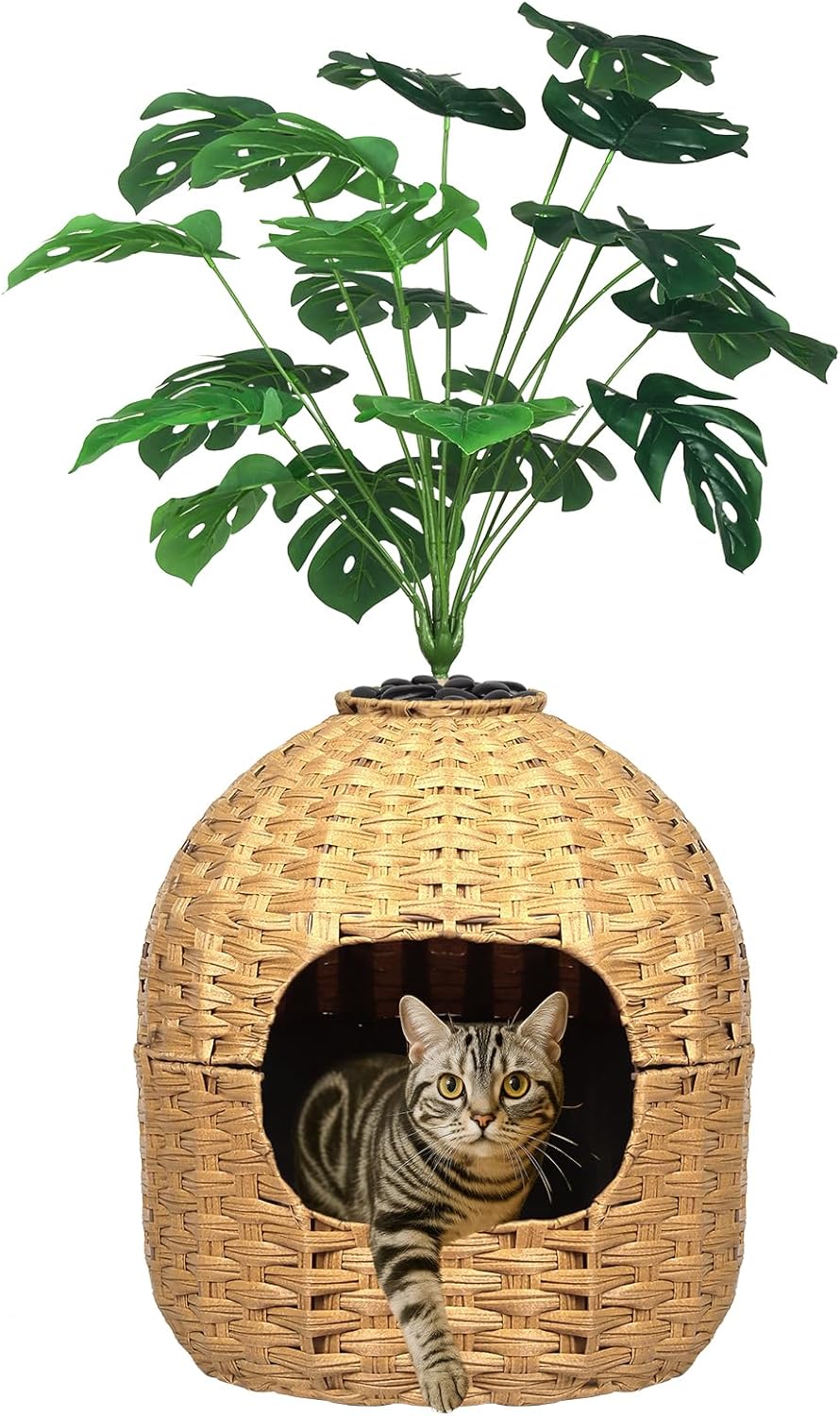 Hidden Cat Litter Box Plant Furniture Enclosure for Indoor Cats