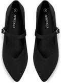Knit Pointed Toe Ballet Flats for Women - Comfortable Office Wear