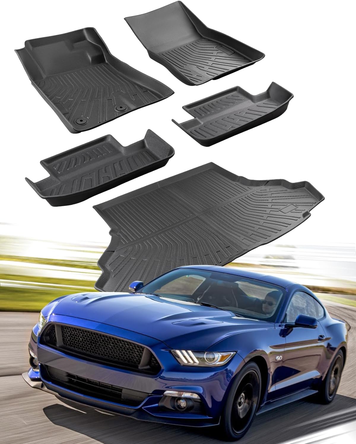 Custom Fit Floor Mats & Cargo Liner for Ford Mustang 2015-2026