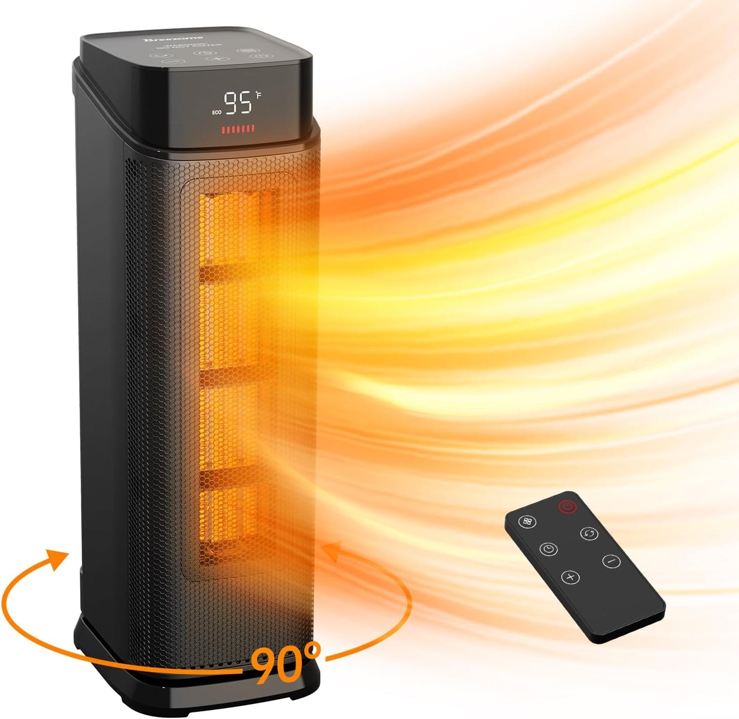 BREEZOME 1500W Electric Heater: Quiet & Portable!