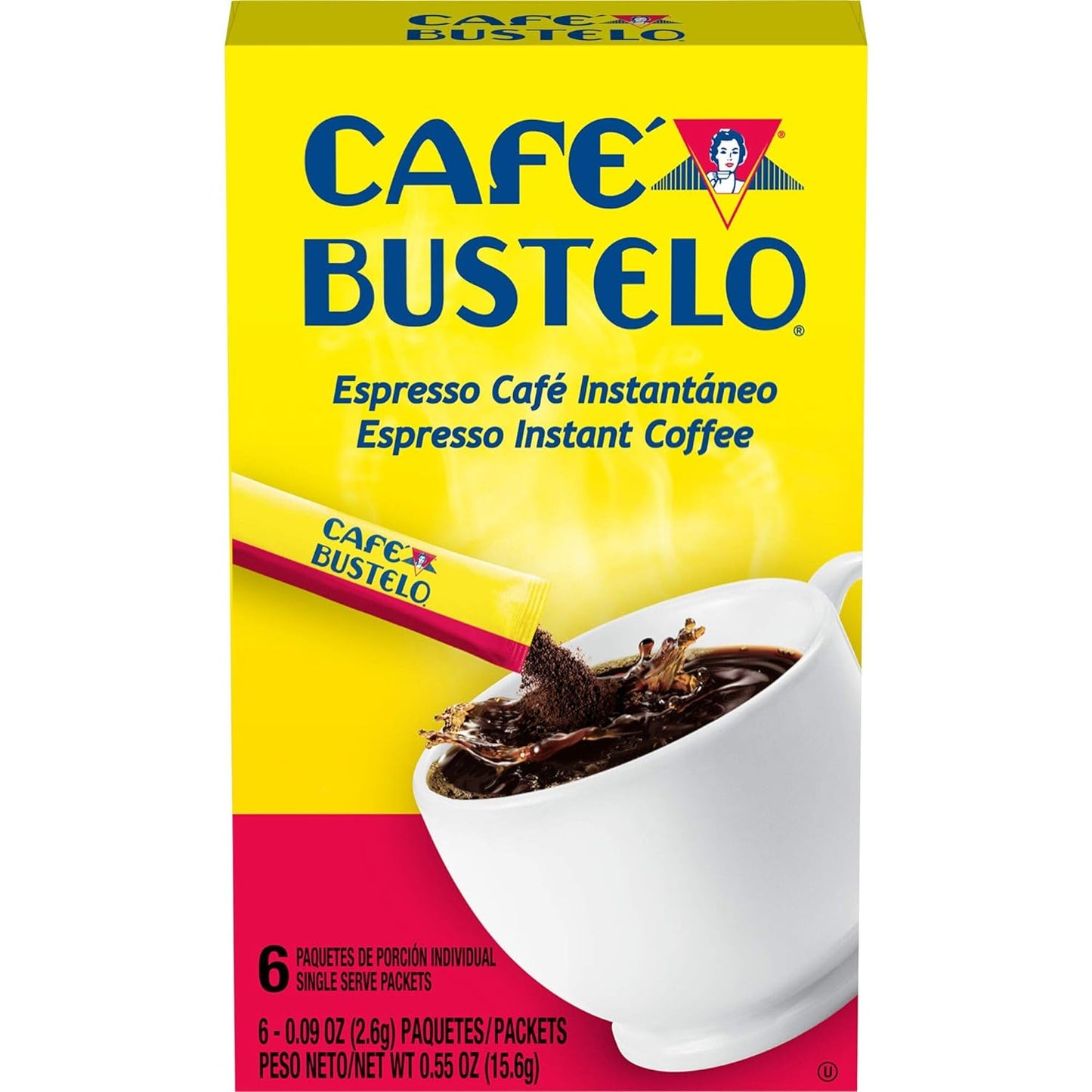 Caf Bustelo Dark Roast Instant Coffee - 6 Single Serve Packets