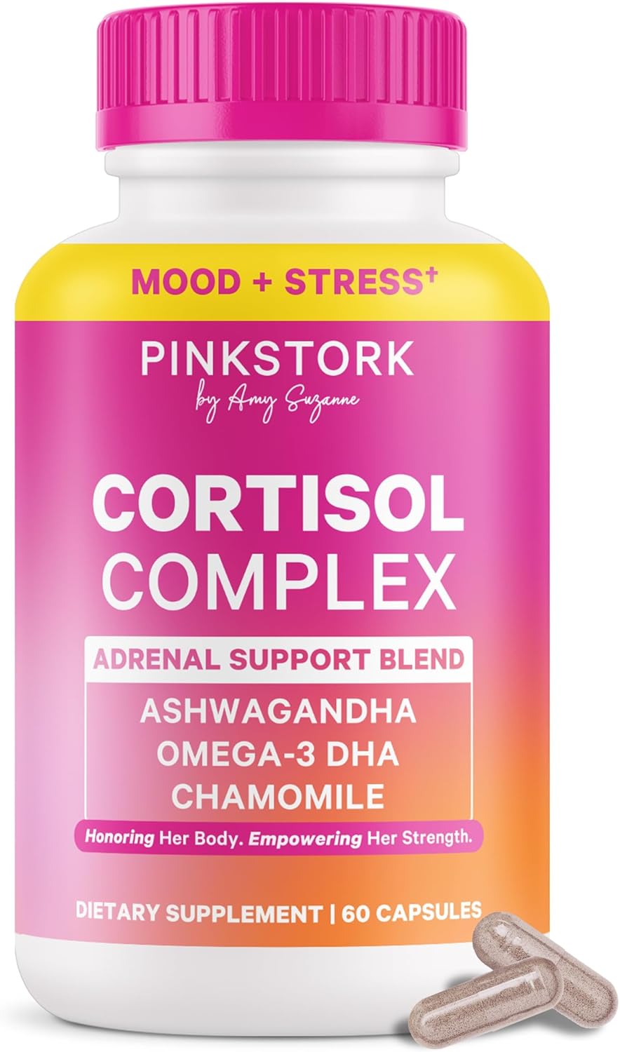 Pink Stork Cortisol Supplements for Women - Stress Management
