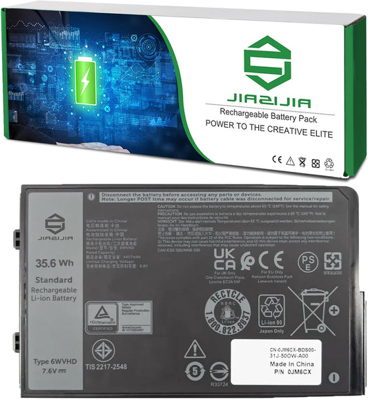 6WVHD Laptop Battery Replacement for Dell Latitude 7230 Rugged