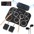 Ryhmo Electronic Drum Set 9-Pad Roll-Up Kit - Portable Kids Drum Kit
