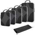 Compression Packing Cubes 6-Pack - Space Saving Travel Organizer