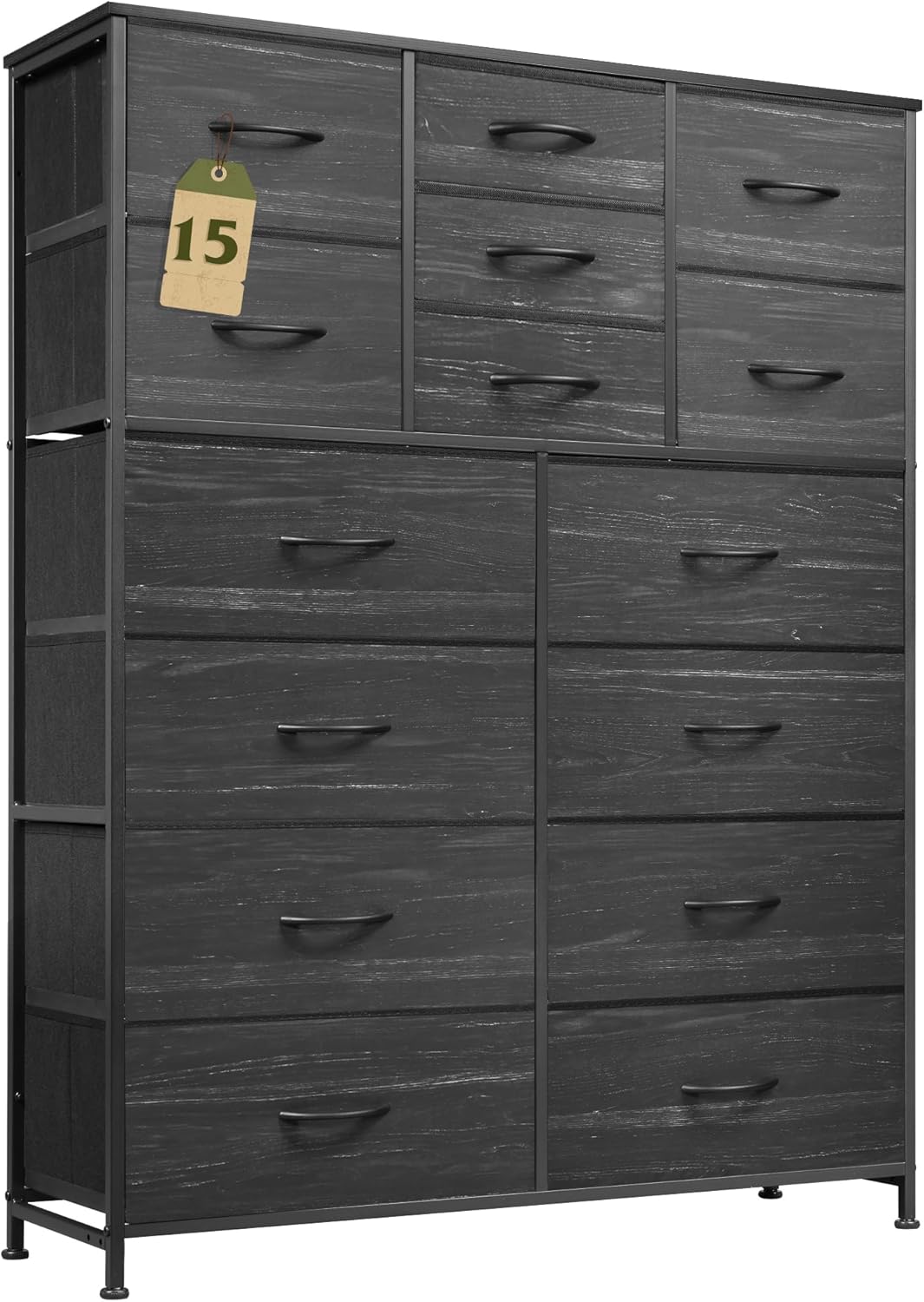 WLIVE Tall Dresser with 15 Deep Drawers for Spacious Storage