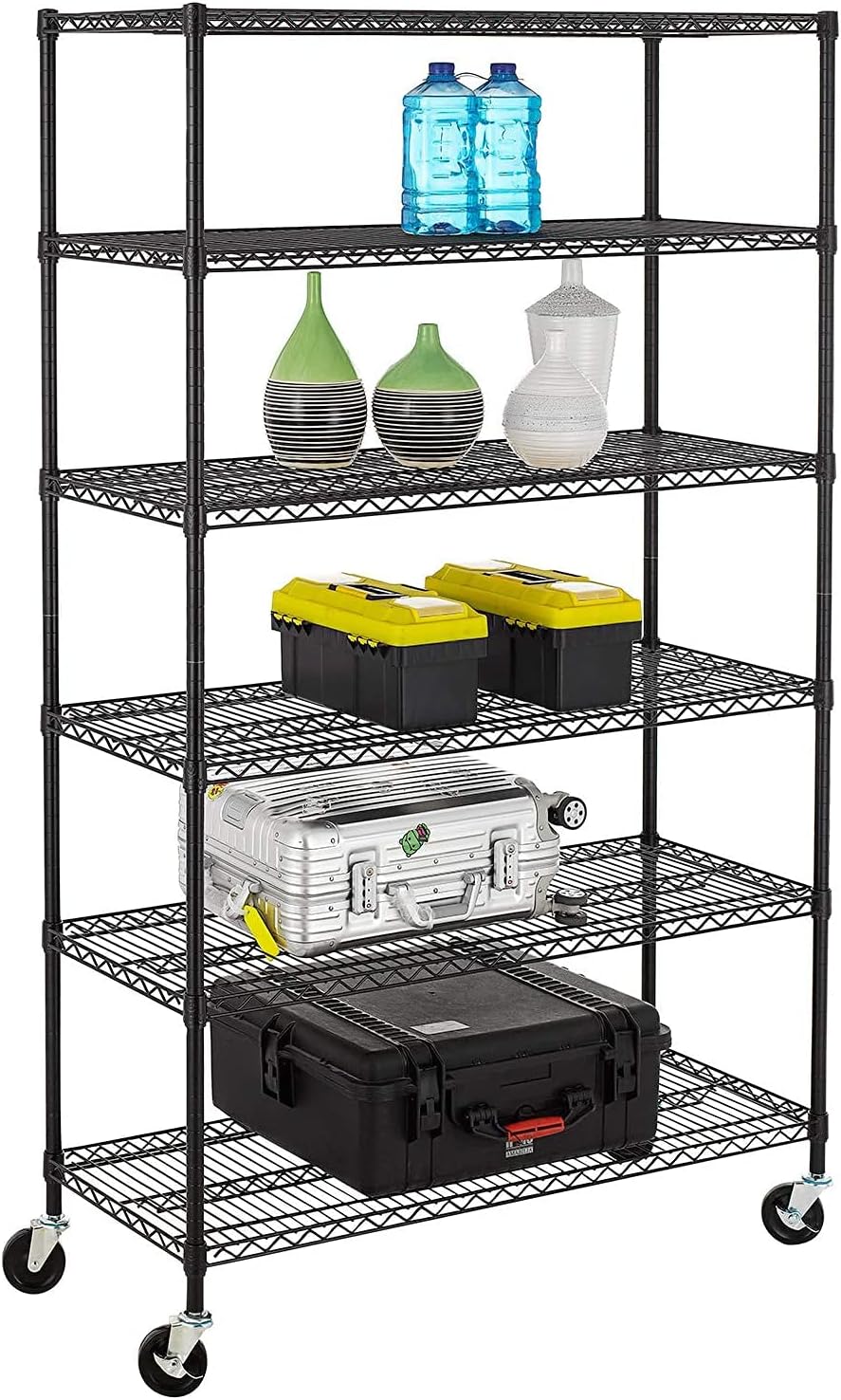 FDW 48in L18in W76in H Wire Shelving Unit for Kitchen and Garage