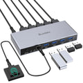 HDMI KVM Switch 1 Monitor 2 Computers - 4K@60Hz USB 3.0 Switch