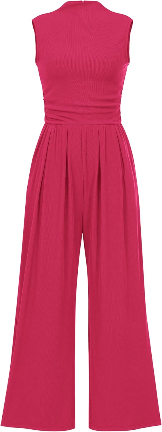 PRETTYGARDEN Womens Summer Jumpsuits Dressy Casual One Piece