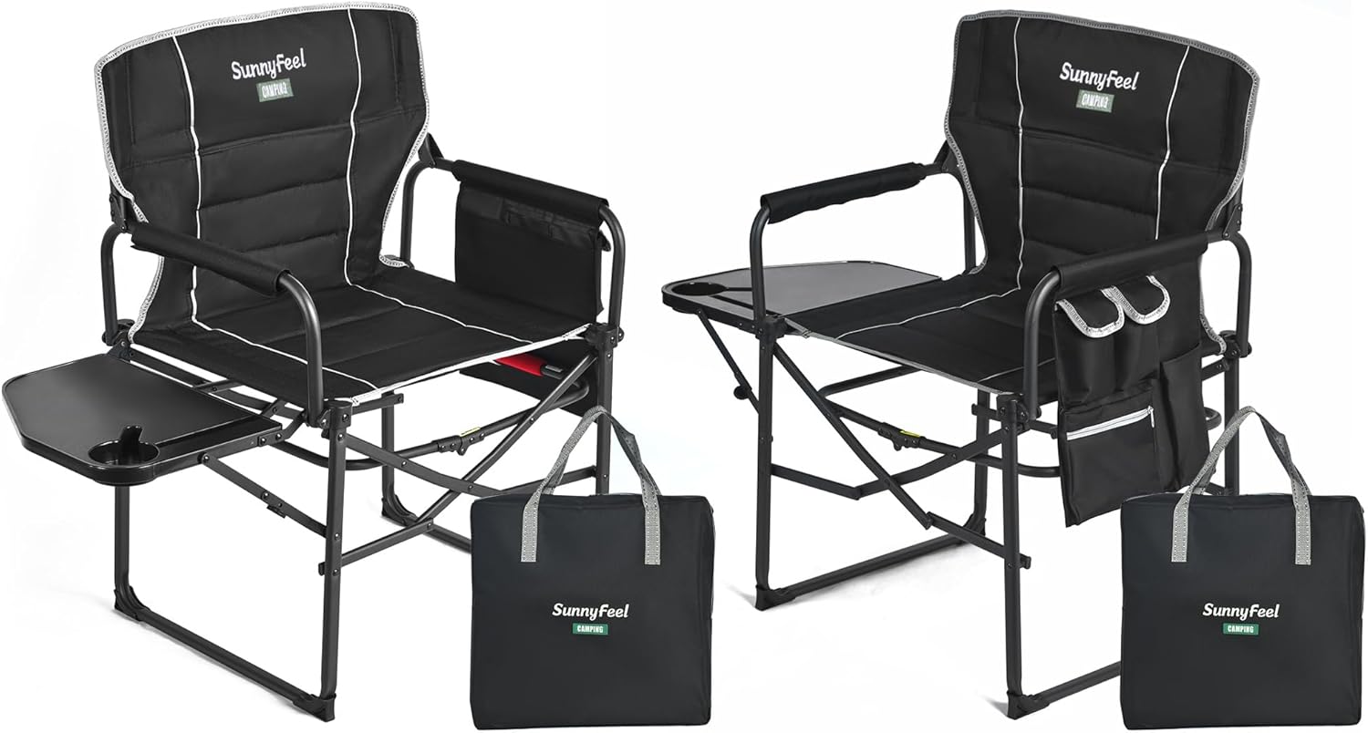 Oversized Camping Directors Chair 2 Pack for Ultimate Comfort