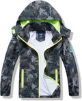 Boys Rain Jacket with Detachable Hood Lightweight (Style V57L)