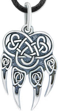 Viking Bear Claw Necklace for Men 925 Sterling Silver - Norse Amulet