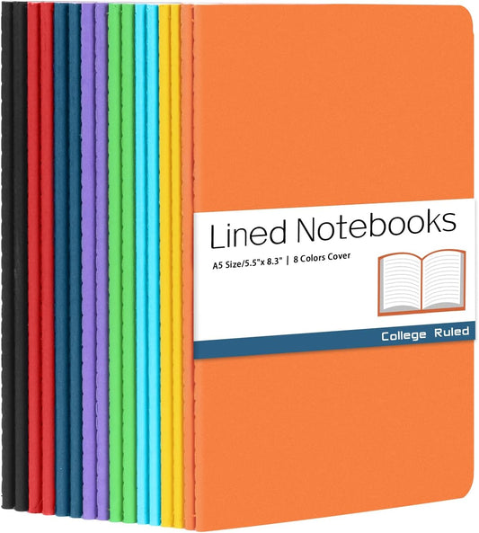 Colorful College Ruled Notebooks Bulk - 16 Pack