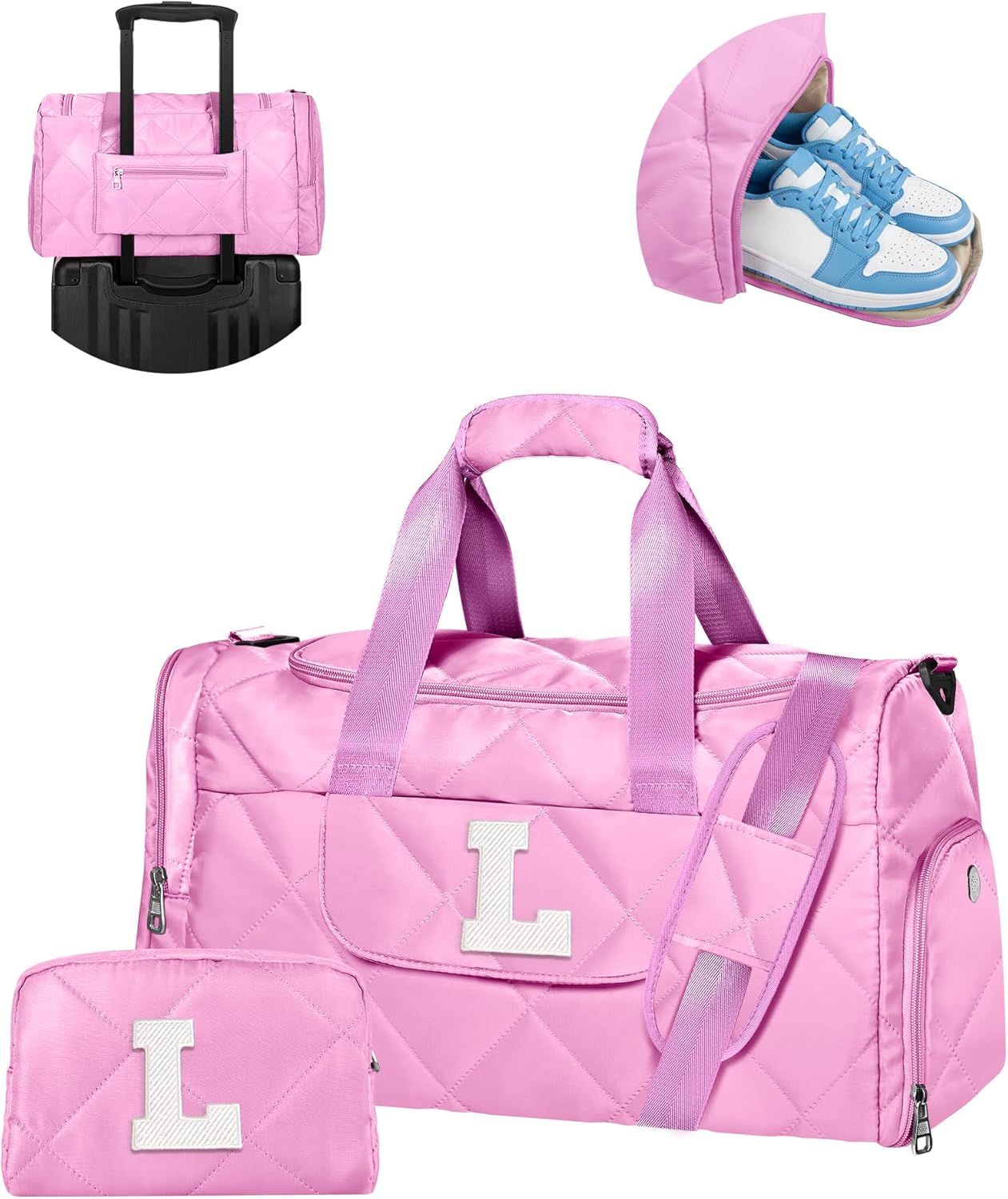 Unique Monogram Travel Bag with Toiletry Bag for Women