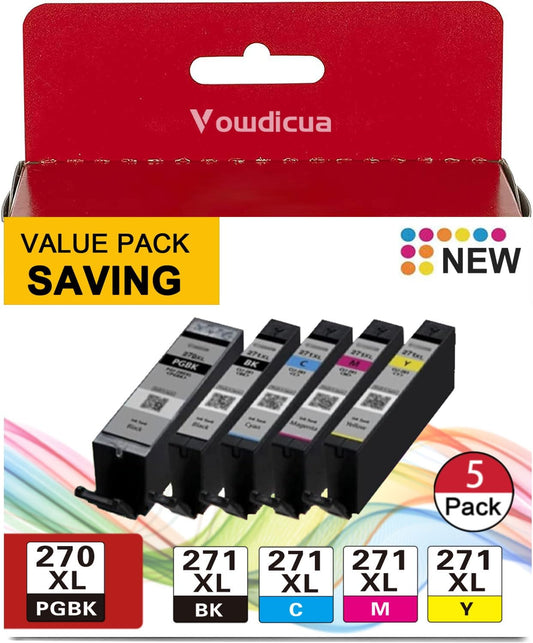 PGI-270XL/CLI-271XL 5 Color Value Pack for Canon Printers