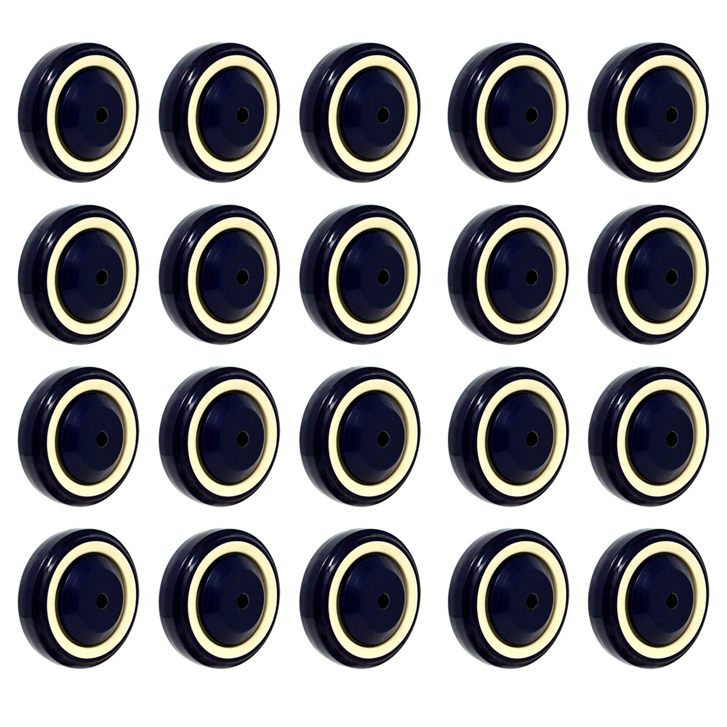 4 Inch Polyurethane Shopping Cart Wheels - 20 Pack Durable Design