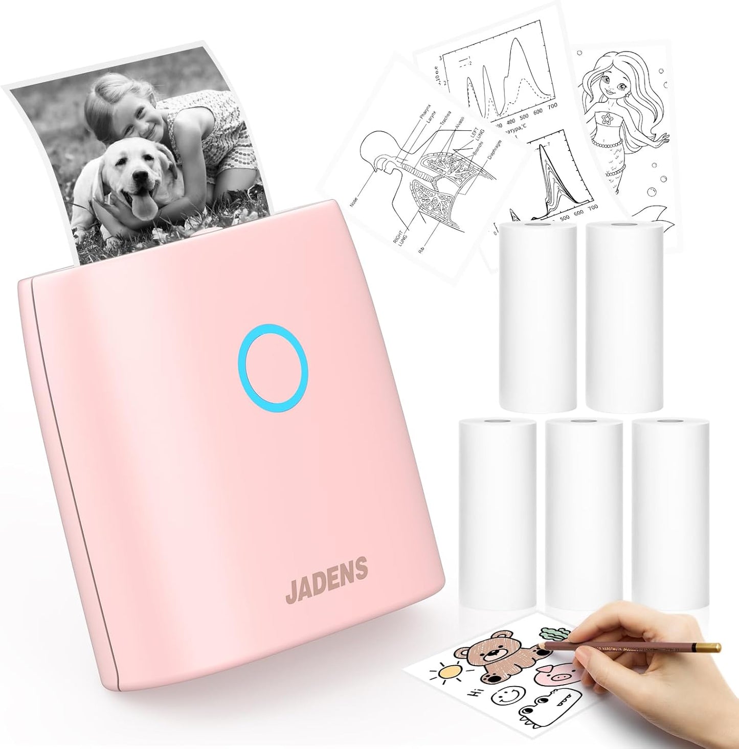 Effortless Labeling: JADENS Sticker Printer Bundle
