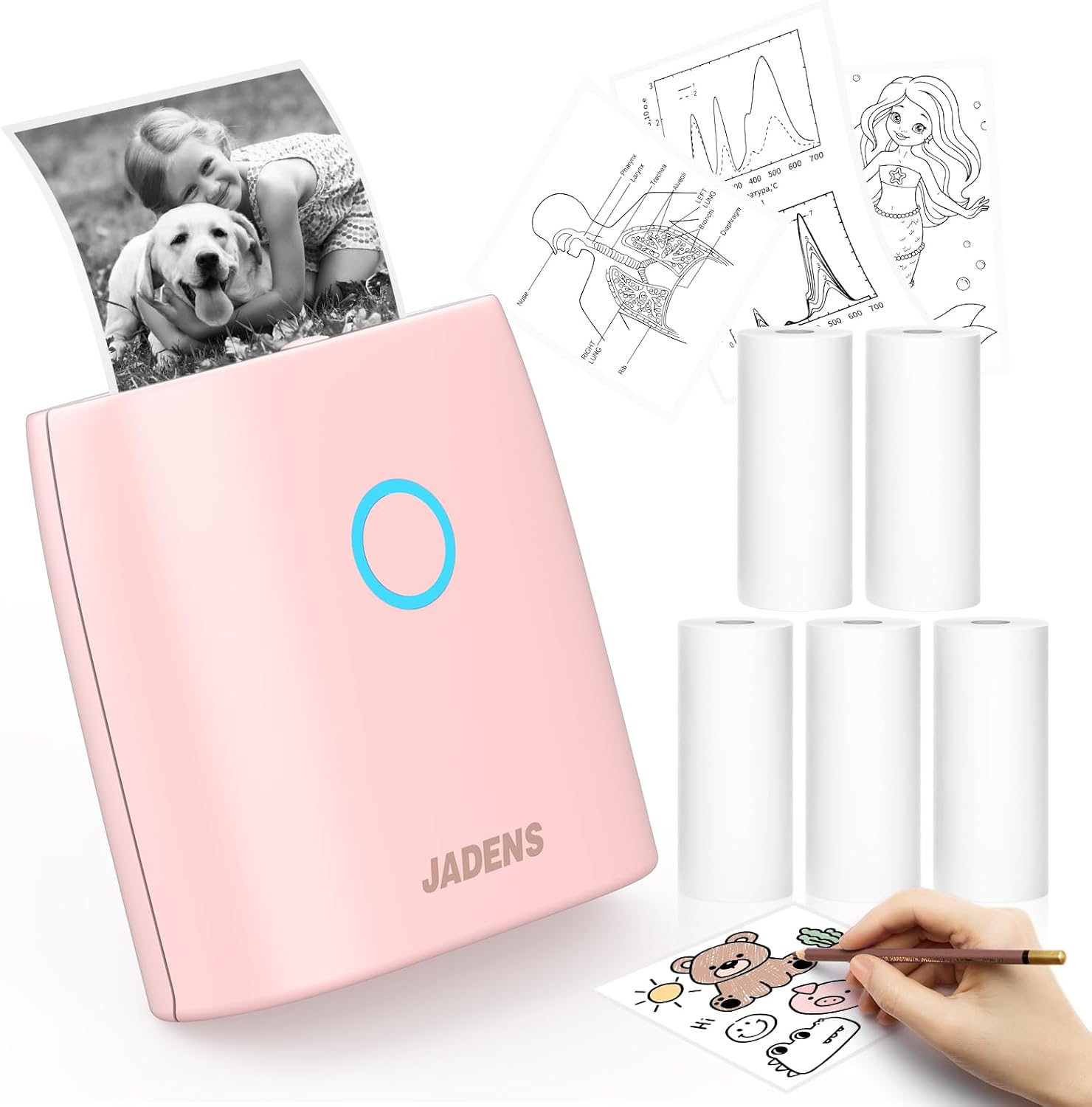 Effortless Labeling: JADENS Sticker Printer Bundle