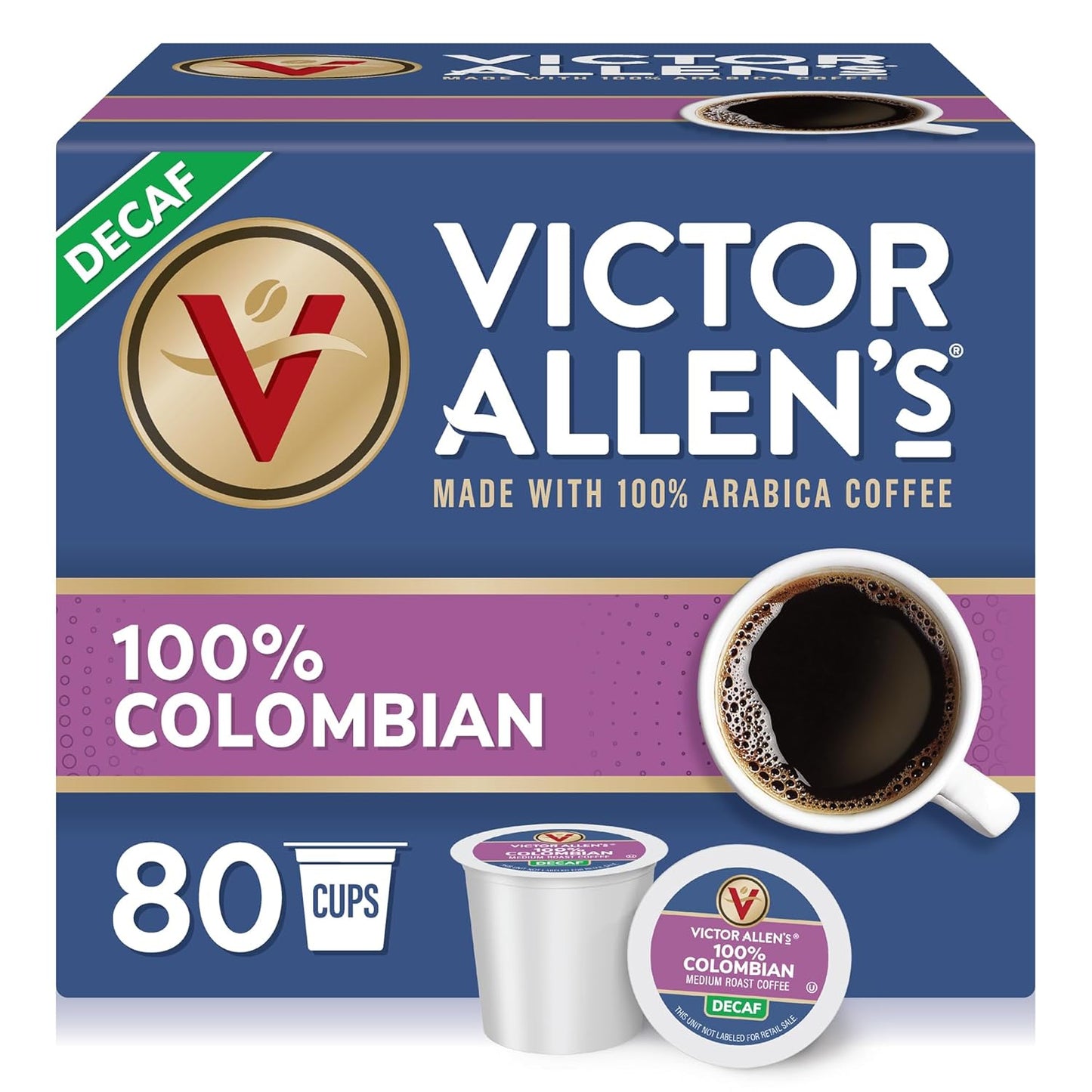 Decaf Colombian Medium Roast Coffee Pods for Keurig Brewers