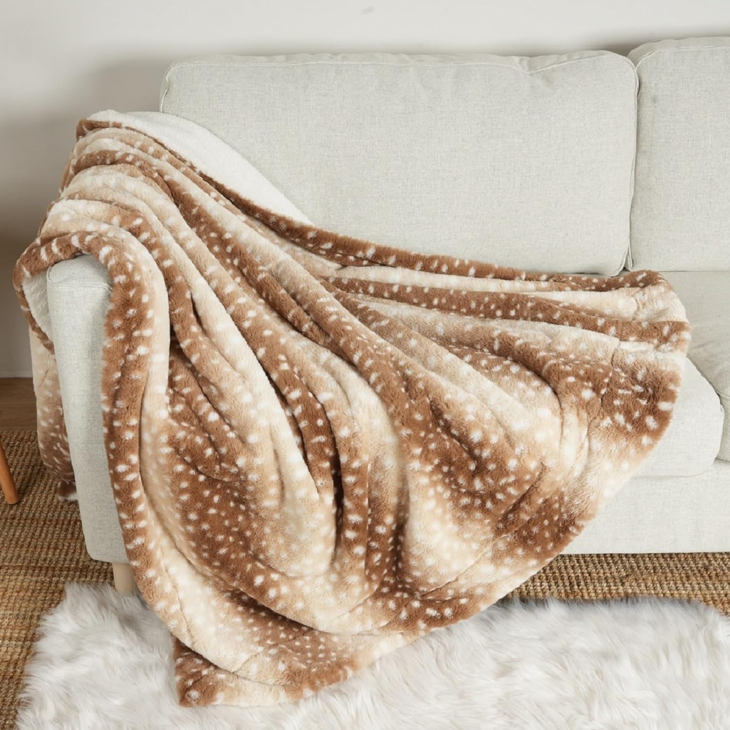 Christmas Deer Print Blanket for Pets and Home Use, 60x80 in
