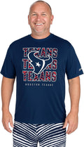 Zubaz NFL Men's Short Sleeve Team Graphic T-Shirt - Bold Team Style up