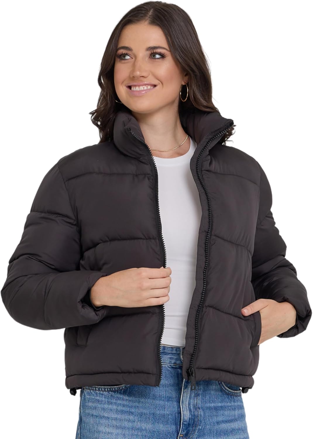 Cropped Puffer Jacket for Women: Trendy Warm Winter Coats