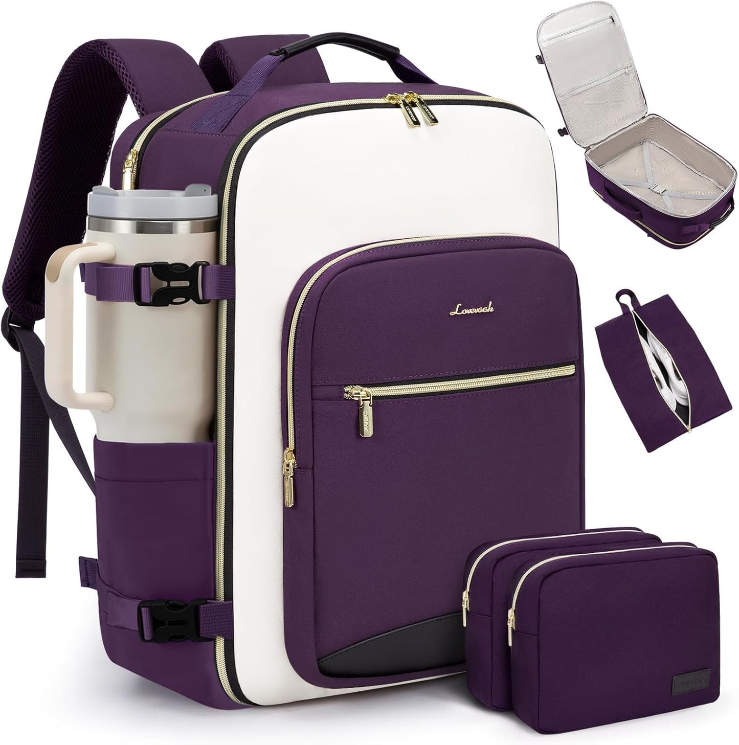 Versatile 50L Travel Backpack for Women & Men with Packing Cubes