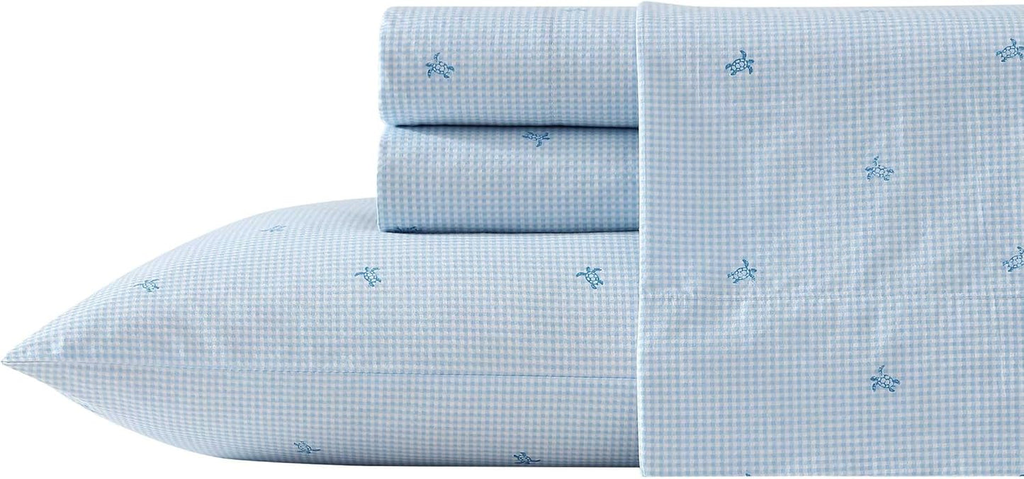 Laura Ashley King Sheets Set - Lightweight Cotton Percale Bedding