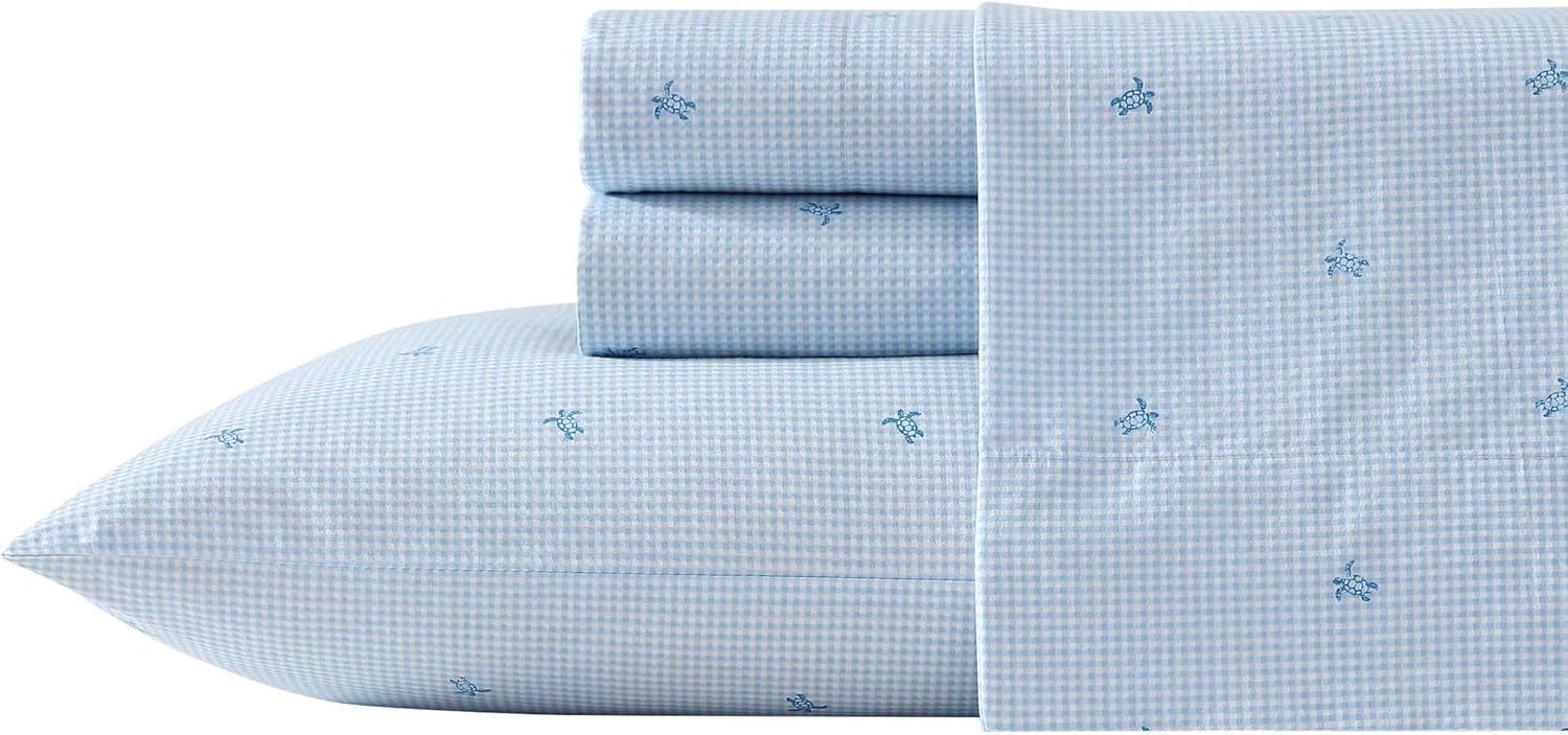 Laura Ashley King Sheets Set - Lightweight Cotton Percale Bedding