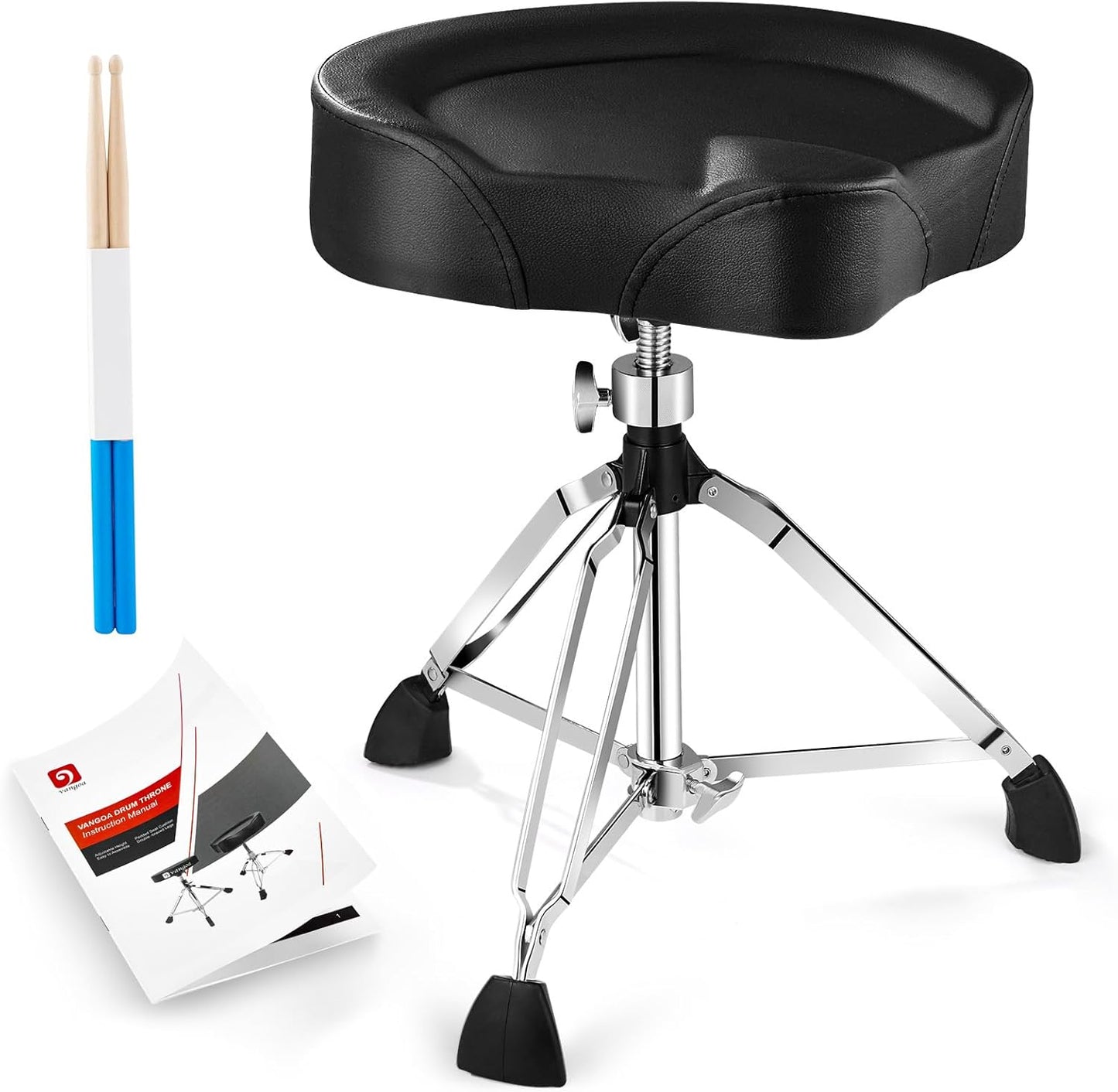 Vangoa Drum Throne Heavy Duty Adjustable Motorcycle Style Seat