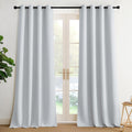 NICETOWN Greyish White 102in Grommet Curtains - Room Darkening