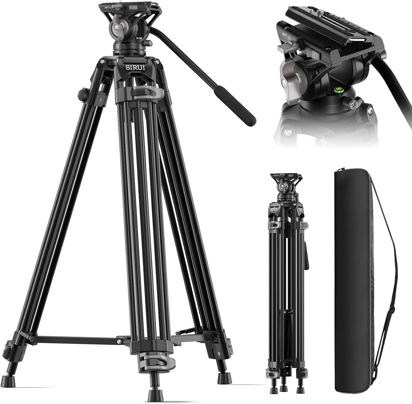 SIRUI Video Tripod with 360 Degree Fluid Head for DSLR Use