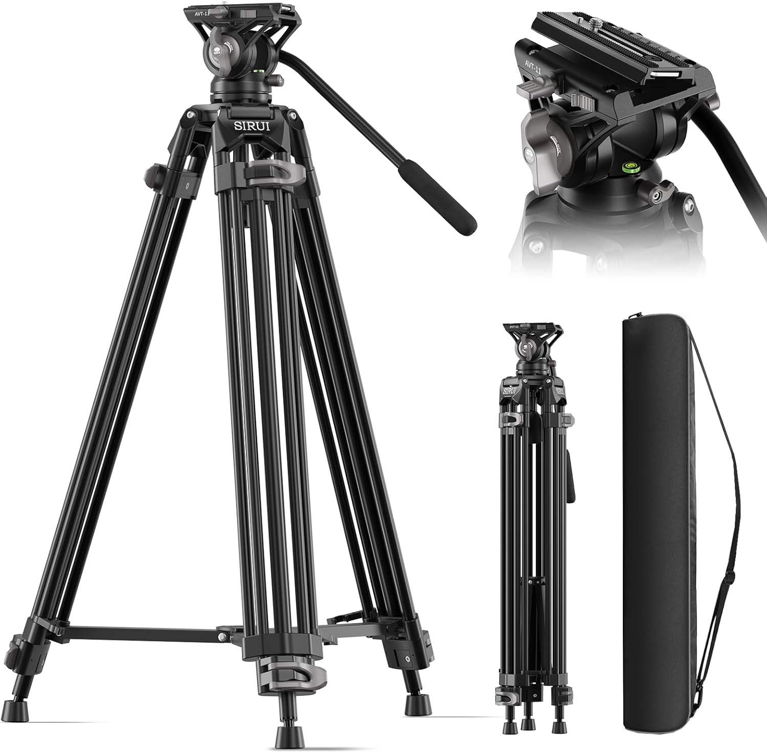 SIRUI Video Tripod with 360 Degree Fluid Head for DSLR Use