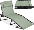 Sage Green Patio Chaise Lounge Chair - 300 lb Capacity
